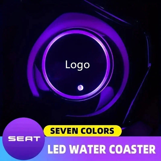 1/2PCS LED Cup Holder Lights for Car Rechargeable